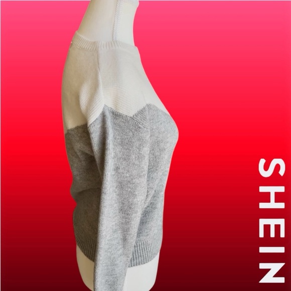 SHEIN Women's Two-Tone Sweater - Picture 3 of 9